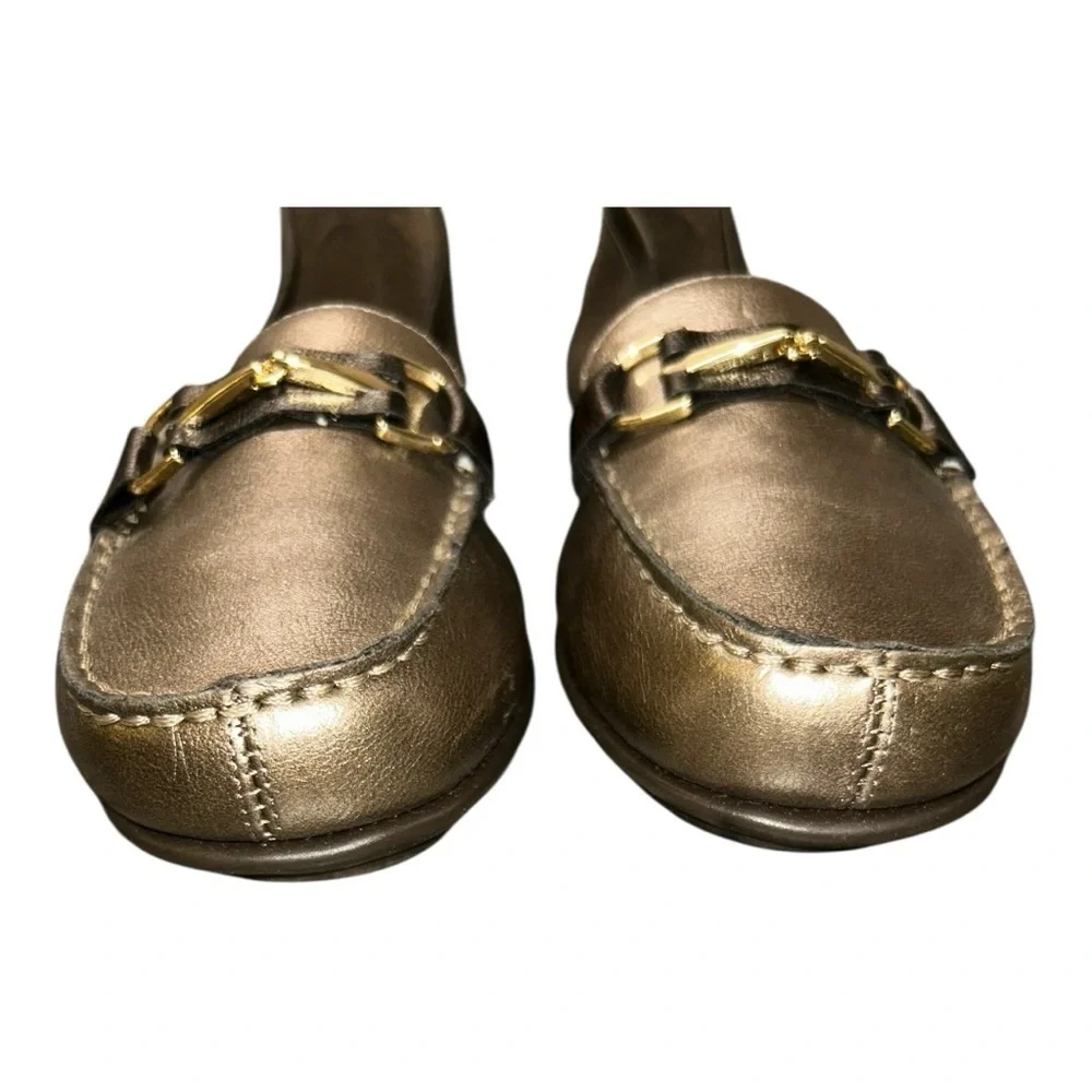 A2 By Aerosoles Women's Metallic Bronze Loafers size 9